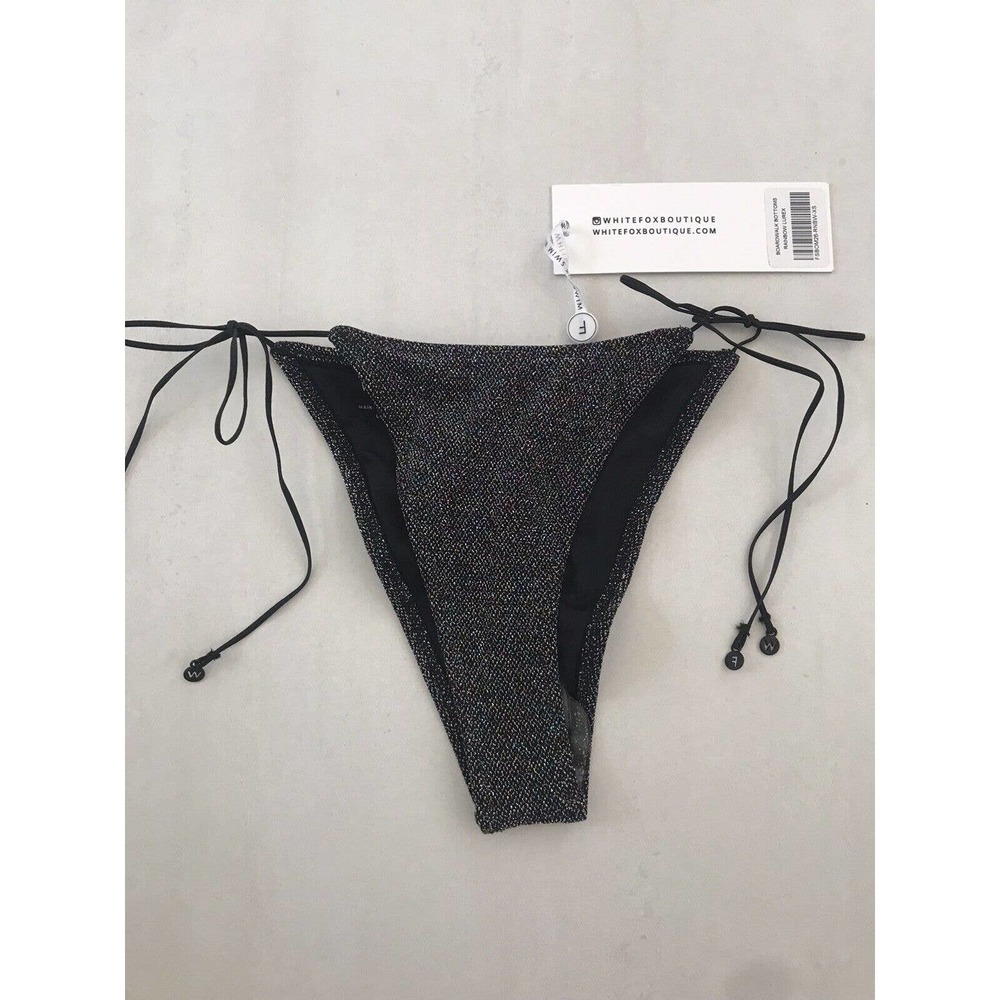 White Fox Boutique Boardwalk Rainbow Lurex String Bikini Bottom Swim - Picture 1 of 11